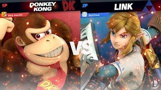 Super Smash Bros Ultimate bbq sasuke (Donkey Kong) vs Matthew (Link, Lucas)