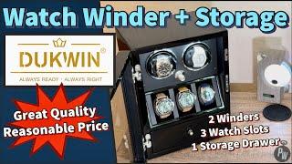 Dukwin Watch Winder — Quality Watch Box — Best Combo for Storage & Winders