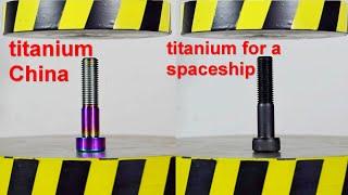 HYDRAULIC PRESS VS TITANIUM BOLTS