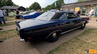 Brooklands American Day 2024. 1969 Plymouth Sport Satellite and a Corvette C7