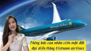 Duet thông báo Hãng Vietnam airlines- của nhân viên mặt đất tại sân bay- Phòng vé Thanh Hằng