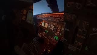 Cockpit Boeing 747 at Sunset #aviation lovers