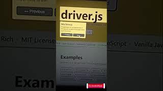 Use Driver.js To Create Interactive On-page Tours And Guides.