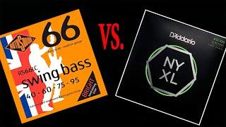 Rotosound RS66LC 40/95  vs. d'Addario NYXL 45/105 - Bass Strings