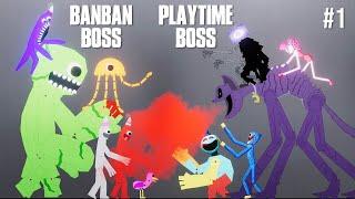 Poppy Playtime BOSS vs Garten of Banban BOSS !!! - Who will win ? [Part.1]