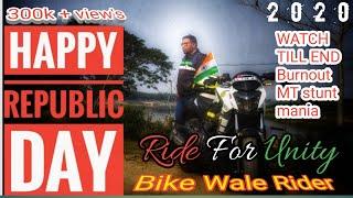 Bike stunt  Rolling Burnout Republic day bikers ride /Bike Wale Rider/VLOG 5
