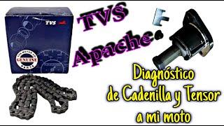 ️Revisando la Cadenilla y tensor de mi moto #apache200 #mecanica #tvs #cadenilla #biker