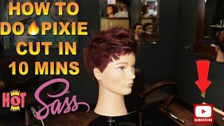 How to cut pixie haircut step by step tutorial for beginners,short haircut for women #pixie#haircut