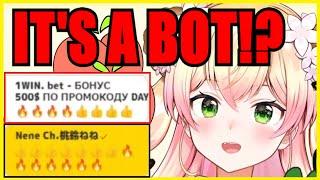【Hololive】Nene Mistaken Bot Spams As Fan Support Message【Eng Sub】
