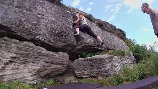 Climbing at Shaftoe Crag: Northumberland