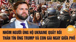 Nhóm người ủng hộ Ukraine quấy rối Thân tín ông Trump và con gái ngay giữa phố