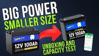 12v Watt Cycle 100a Mini w Bluetooth App! Best Battery for Solar RV offgrid and more! DIY Lifepo4