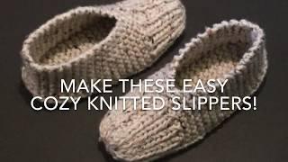 KNITTED SLIPPERS - EASY FOR BEGINNERS