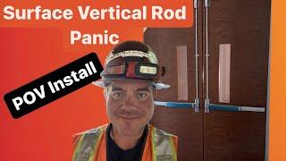 How to install Von Duprin Surface Vertical Rod Panic 9827L-F LBR x E996L