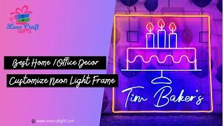 Customized Neon Light Frame | Tim Bakers | Love Craft Gifts