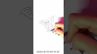  Draw Mogwai Gizmo from Gremlins ️ Follow Along Tutorial ▶️#shorts #drawing #RavlykArt