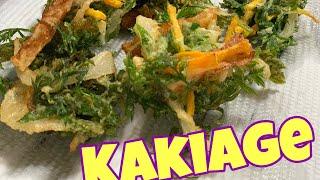 KakiAge(with carrot leaves)