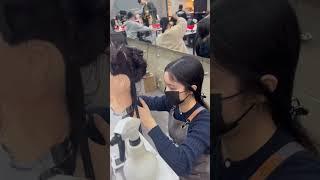 헤어자격증 커트 연습중 #shorts #도도아카데미 #미용학원