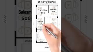 16 X 27  Office Plan | | Facility Zone |  #shorts #officeplan #officedesign  #ytshorts