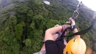 1K Zip line in Costa Rica, Monteverde Cloud Forest, Wearing my Go Pro Hero2.