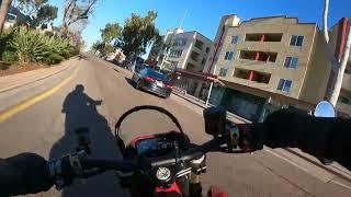 Ducati Hypermotard 698 Mono  power wheelies on the way home