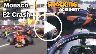 Monaco GP 2025 F2 Crash: Shocking 12-Car Pile-Up Stops Race | Formula 2 Massive Accident Highlights