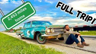 I bought a 1960 Impala sitting 32 years! will it run AND DRIVE 2,500 miles home!? (FULL TRIP)