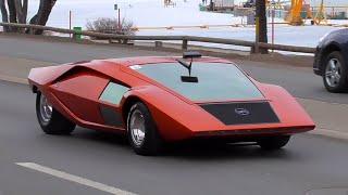 Lancia Stratos HF Zero (1 of 1) | Start Ups + Revs + Driving on Ice | St. Moritz