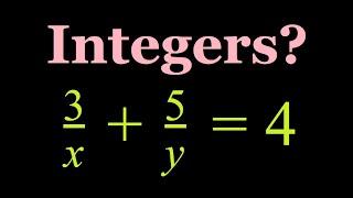 A Rational Equation with Integer Solutions (3/x)+(5/y)=4