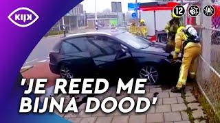 Auto ongeluk wordt VROUWELIJKE BESTUURDER bijna FATAAL | Als de Brandweer | KIJK