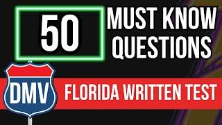 Florida DMV Written Test 2024 (50 MUST KNOW Questions with Answer Explanations)