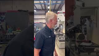 Dave using his rolling bed press to install a Cummins camshaft gear #carrepair #mechanic