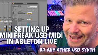 Setting up USB MIDI for the MiniFreak in @Ableton  Live ( or any synth)