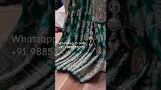 "The Olympic Blue" Vol 9 Premium Banarasi Silk Saree||Silk||Crstals||Zardozi||Silver Zari