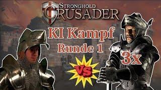 HandOfBlood vs 3 Wölfe | Runde 1 - Stronghold Crusader KI Kampf