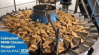 Cabinplant Multihead Weigher with Vibratory Feed for Breaded Chicken | Food Industry Automation