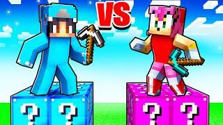 Playing a LUCKY BLOCK TOWER RACE With SHIN AMY SONIC in Minecraft and Crazy Fan Girls!