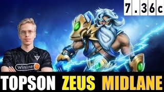 TOPSON  [ZEUS] MID 7.36C- DOTA 2 HIGHEST MMR MATCH #dota2gameplay  #dota2  #topson