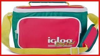 Igloo 90s Retro Collection Square Lunch Box Cooler with Front Pocket and Adjustable Strap