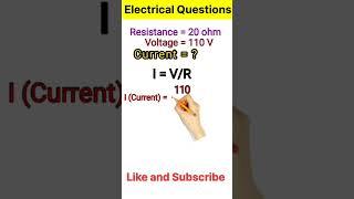 How to find Current value | resistance, Voltage, Current | shorts | viral | Electrical formula