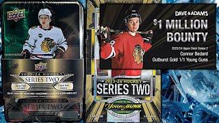 NEW 2023-24 Upper Deck Series 2 Hockey Hobby Box + Tin Opening Connor Bedard Young Guns Chase