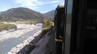 Passage du Train des Pignes à Vapeur au Éléphants d'Entrevaux jusqu'à l'arret Plan d'Entrevaux