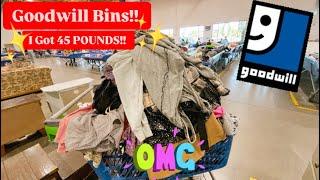 Let’s GO To Goodwill Bins! I GOT 45 Massive Pounds! I Scored Awesome Items At The End Of The Day!