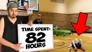 LOCKING MYSELF IN A GYM FOR 82 HOURS (MADE OVER 7,500 FREE THROWS)