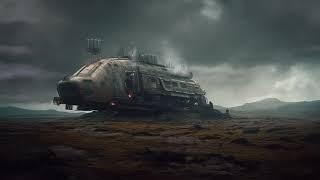 Lonely Outpost on Rainy Earth-Like Planet. Sci-Fi Ambiance for Sleep, Study, Relaxation