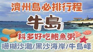 濟州島JEJU ISLAND 必排行程｜帶你環一圈最大離島~牛島｜《換乘戀愛3》拍攝地｜超推真材實料鮑魚粥｜珊瑚白色沙灘｜鯨魚曾生活過的大洞窟｜韓國自由行街景 Korea Street View