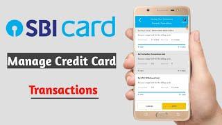 Manage Card Usage | Set Transaction Limit | Control your Credit Card by SBI Card App | In Hindi