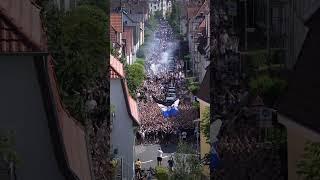 Arminia Bielefeld - Borussia Dortmund II Abmarsch zum Stadion