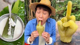 Candy made from sugar cane!| Chinese Mountain Forest Life and Food #Moo TikTok#FYP