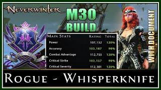 Neverwinter - M30 Rogue Whisperknife Endgame Build with Max Damage Stats!